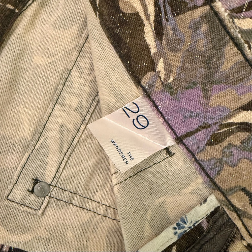 Anthropologie Pilcro The Wanderer Pants Jeans Metallic Gold Thread Design 29 - Picture 4 of 11